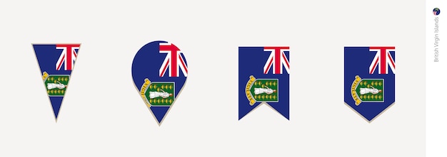 British Virgin Islands flag in vertical design vector illustration