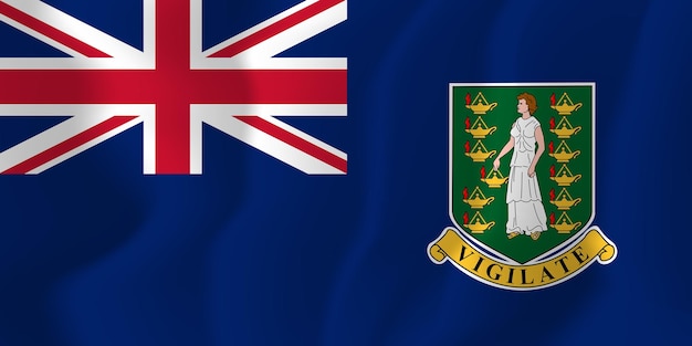 Le isole vergini britanniche hanno sventolato lo sfondo dell'illustrazione di vettore della bandiera