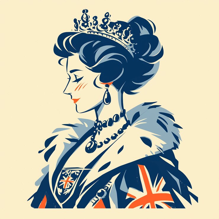 Vector 伝統的なイギリス服を着たイギリス人女性が文化的なプレゼンターとして