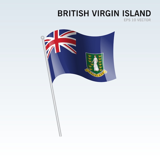 Britse maagdelijke eiland zwaaien vlag