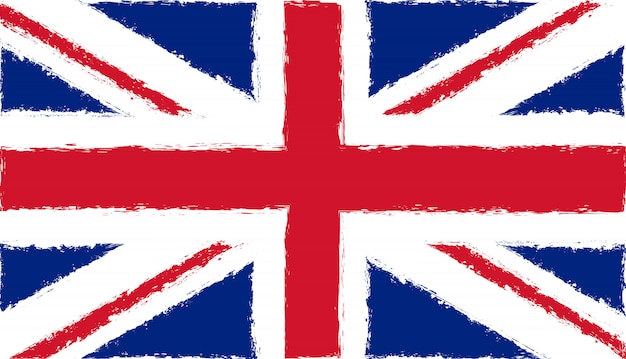 Britse vlag in grungestijl