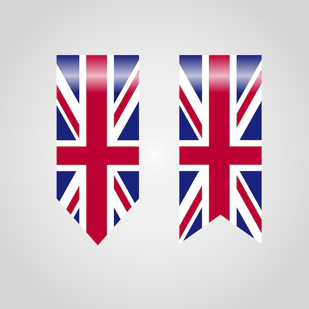 Britse vlag ontwerp vector set