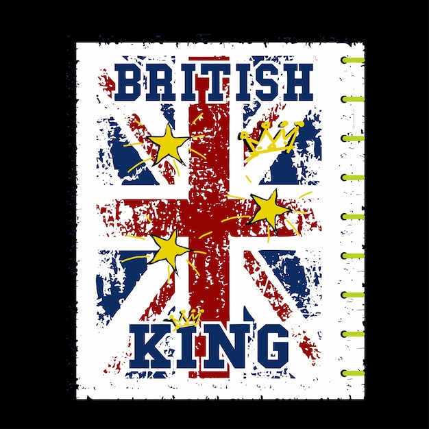 Vector britse vlag t-shirt afdrukken