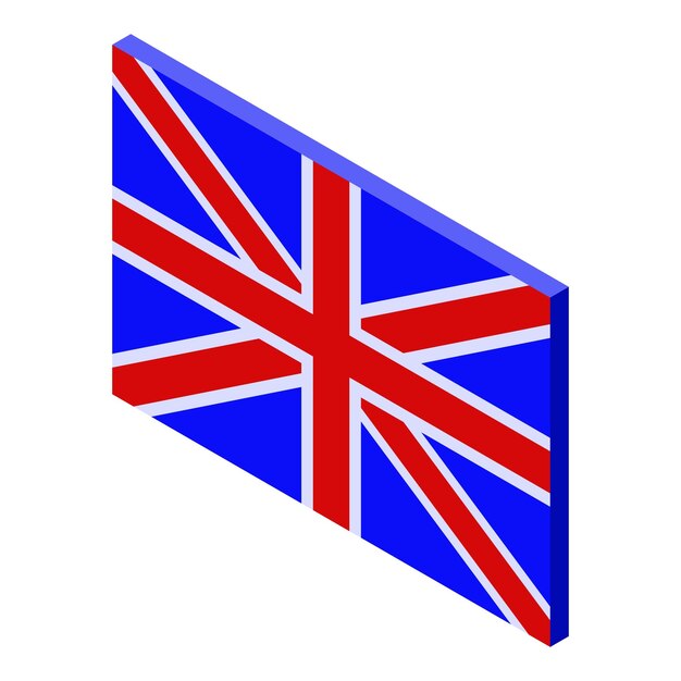 Britse vreemde taal icoon Isometrisch van Britse vreemde taal vector pictogram voor webdesign geïsoleerd op een witte achtergrond