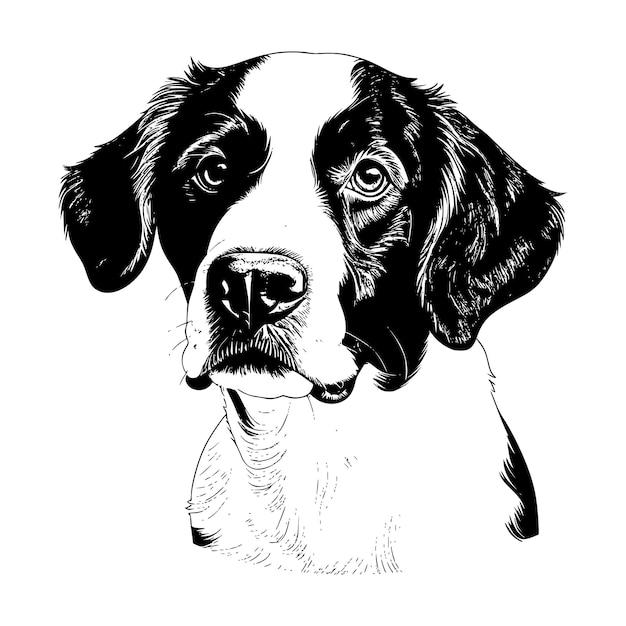 Brittany dog breed vector EPS