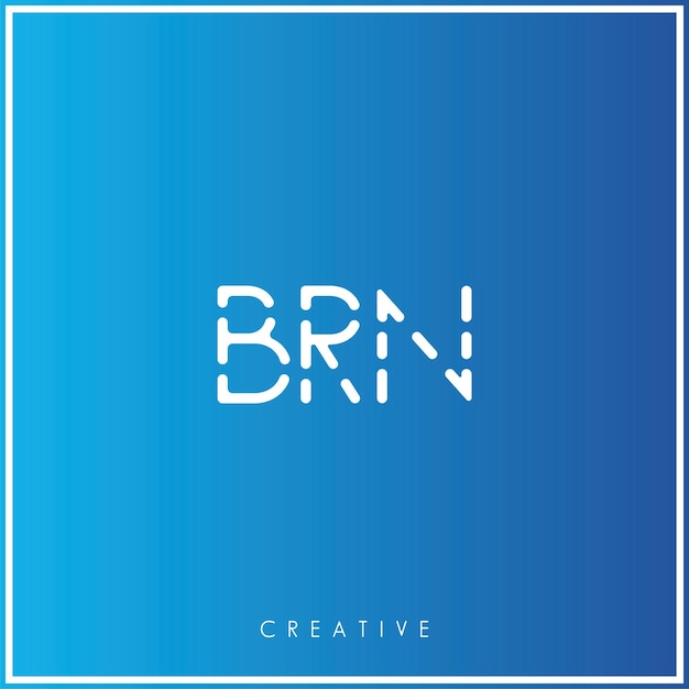 Вектор brn creative vector latter дизайн логотипа minimal latter logo премиум векторная иллюстрация монограмма