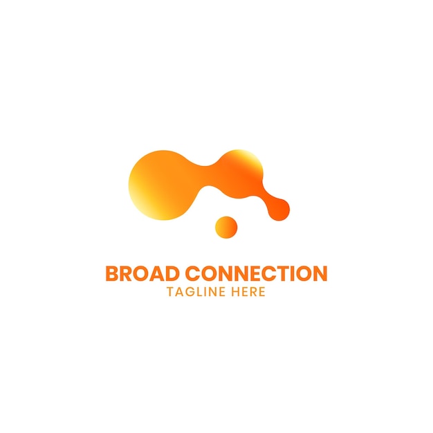 Broad connection logo template isolated on white background