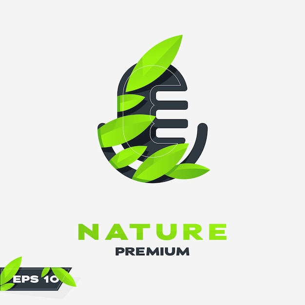 Broadcast nature leaves logo