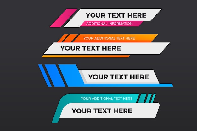 Vector broadcasting banners template