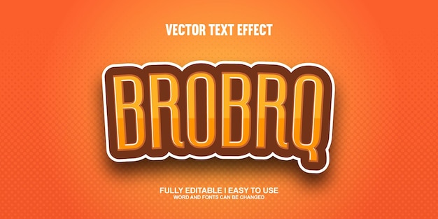 Brobrqは完全に編集可能なフォントベクトルテキスト効果です