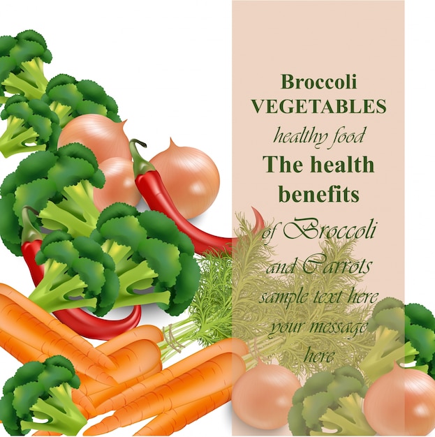 Broccoli carrots. healthy food