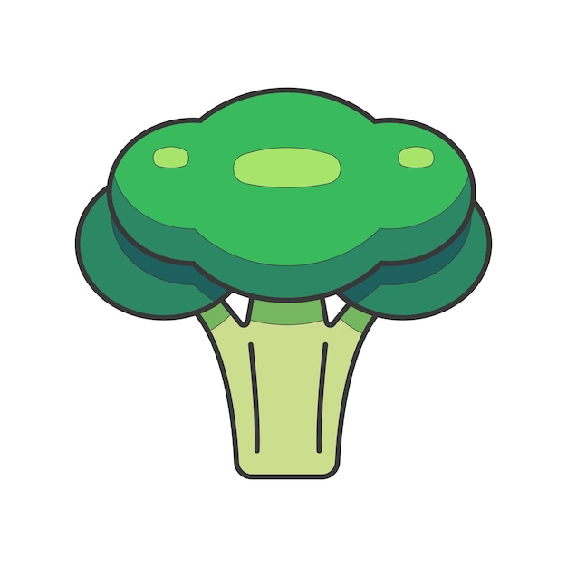 Broccoli cartoon vector icon illustration