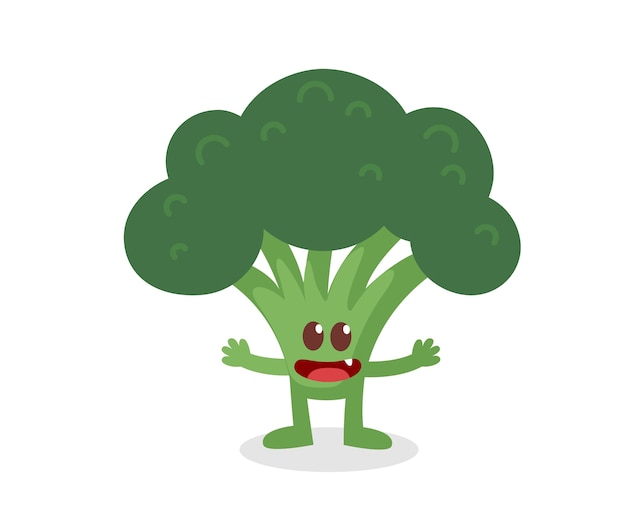 Vettore design di personaggi broccoli.