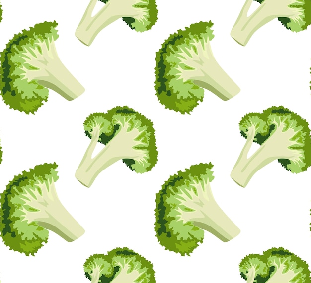 Broccoli gehalveerd Naadloos patroon