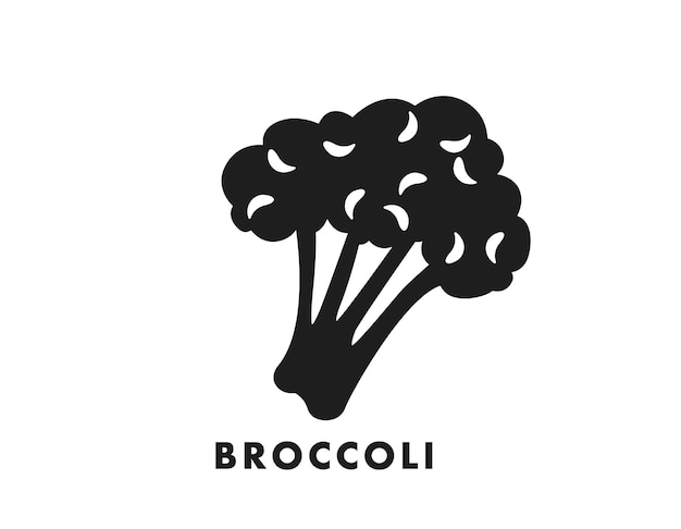 Broccoli isolated silhouettes