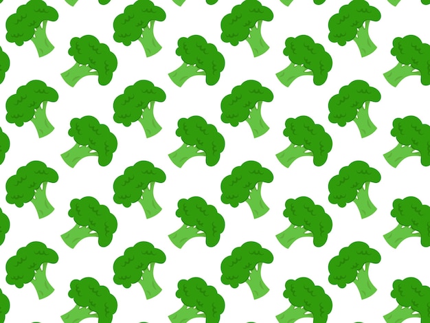 Broccoli naadloos patroon Helder herhalende groente Gezonde voedsel vector illustratie