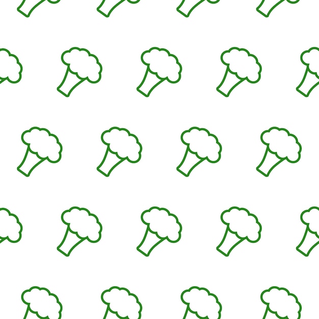 Broccoli seamless pattern vector