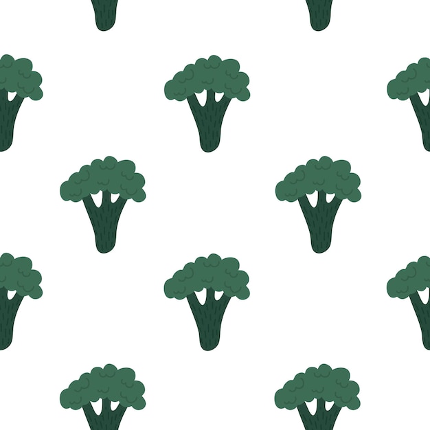 Broccoli Seamless pattern