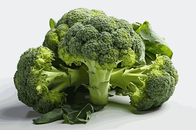 Vector broccoli vegetable on white background