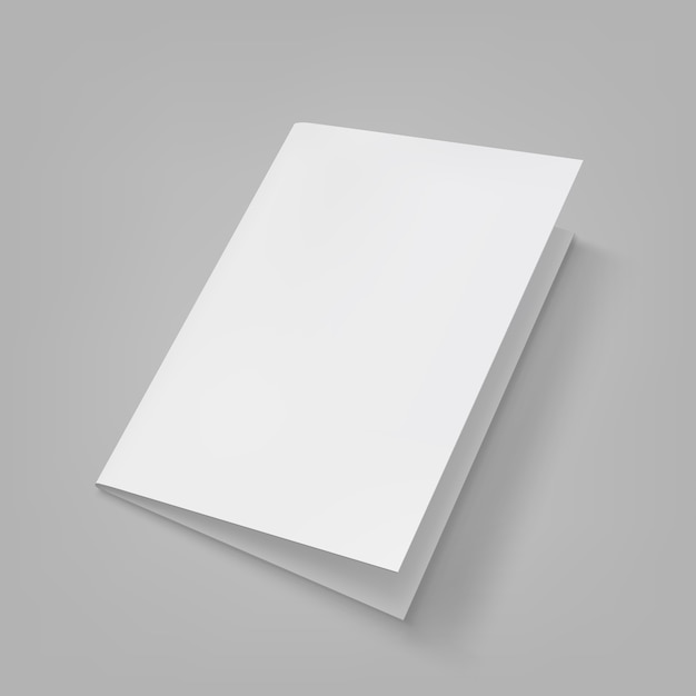 Vector brochure blank white template presentation.