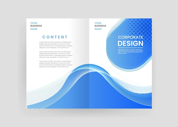 Brochure and book cover design template