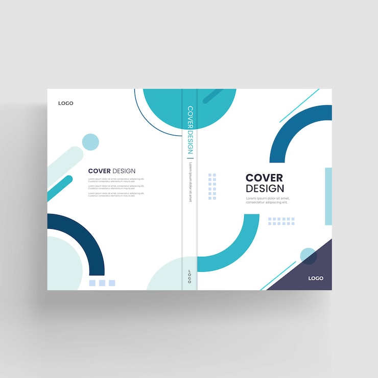 Vector brochure and book cover design template