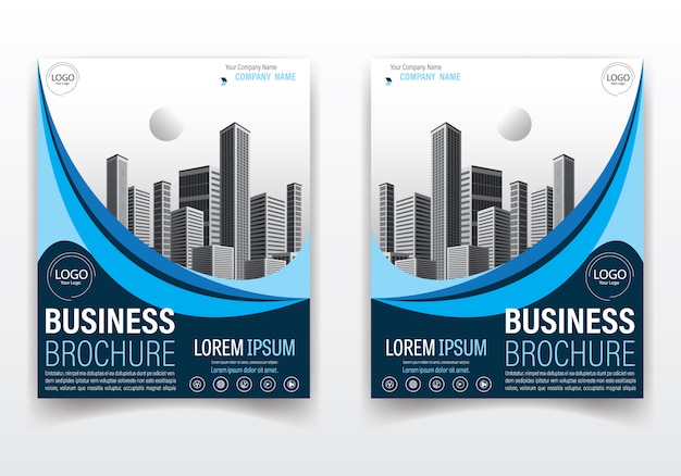 Brochure and book cover with modern motive