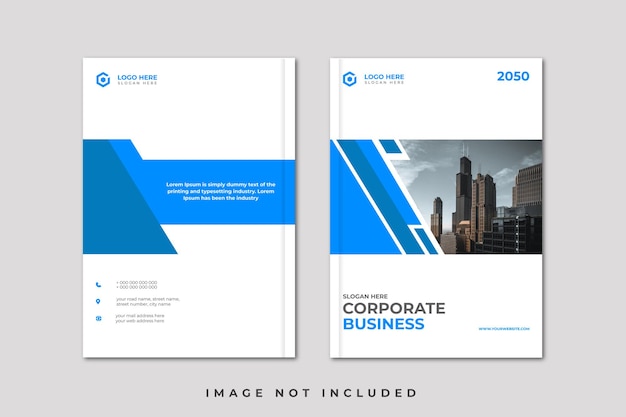 Brochure or booklet layout template annual report cover design