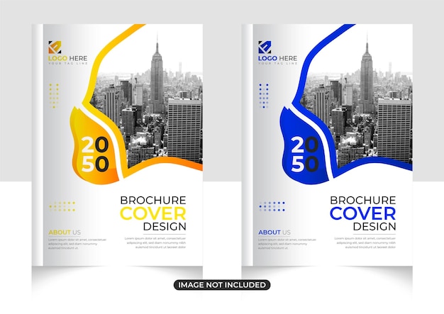 Шаблон оформления обложки брошюры бизнес-книги и векторный дизайн