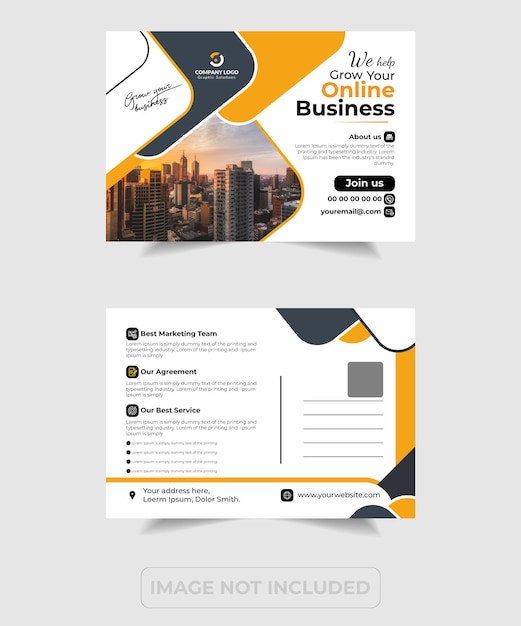 a brochure for a business card that says business and business