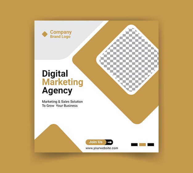 A brochure for a company brand called digital marketing agency.