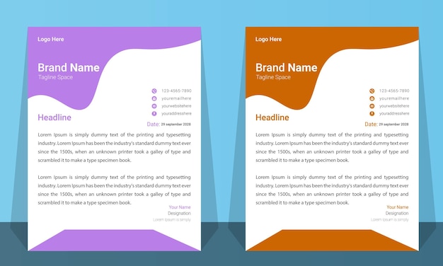Vector a brochure for a company called brand name.