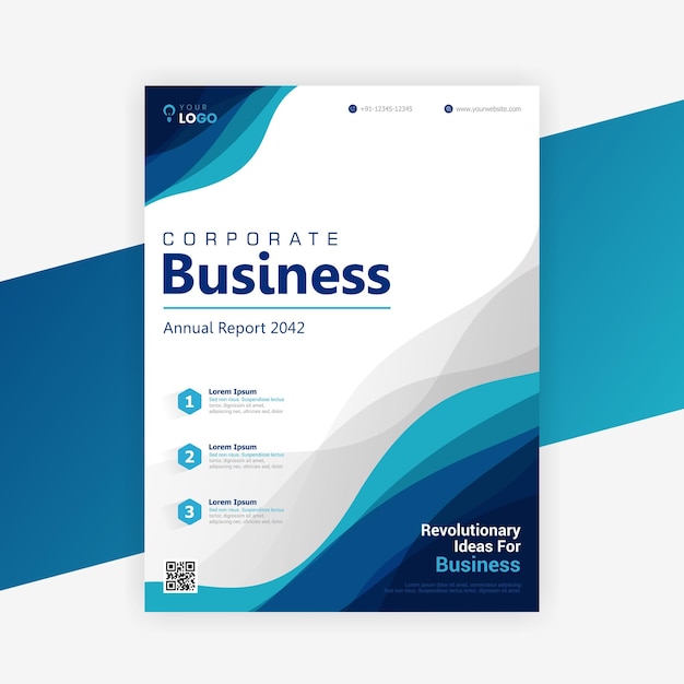 기업 비즈니스 연간 보고서 2030 브로셔.