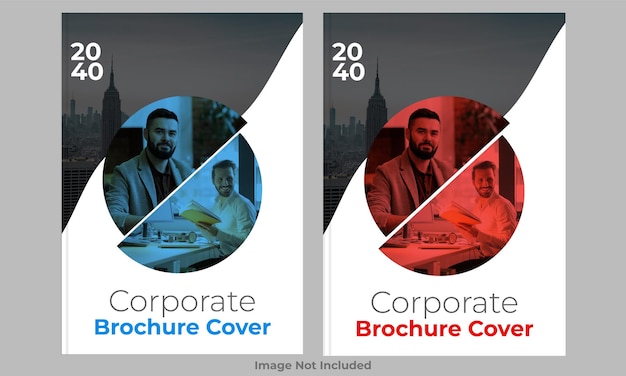 Brochure cover and book cover design template