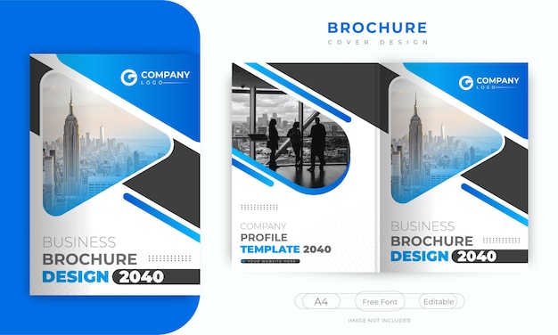 パンフレット カバー デザインまたは会社プロファイル テンプレート