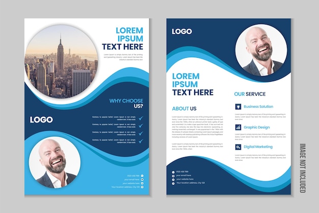 Brochure cover design flyer template design business brochure annual report portfolio design