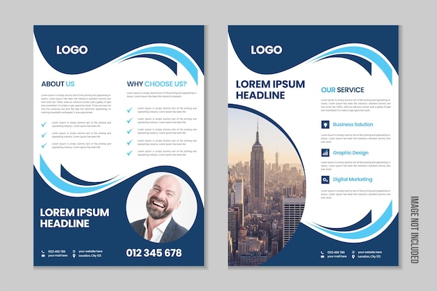 Brochure cover design flyer template design business brochure annual report portfolio design