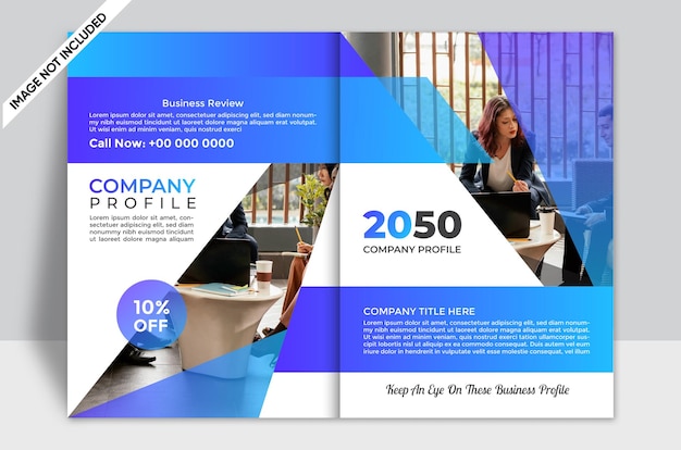 Brochure cover design template company profile