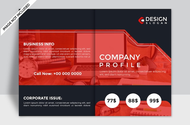Vector brochure cover design template company profile