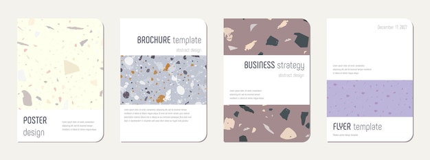 Brochure cover design Terrazzo abstract