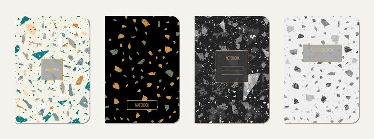 Vector brochure cover design terrazzo abstract