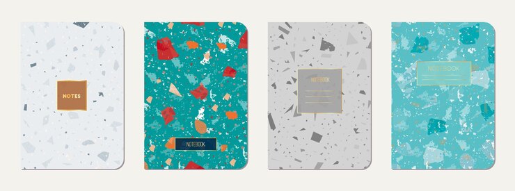 Vector brochure cover design terrazzo abstract