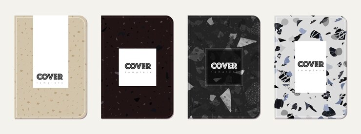 Vector brochure cover design terrazzo abstract