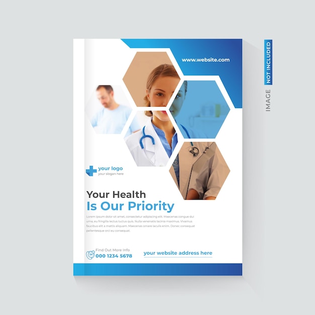 Brochure cover for a medical company