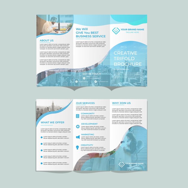 Vettore brochure design ispirazioni