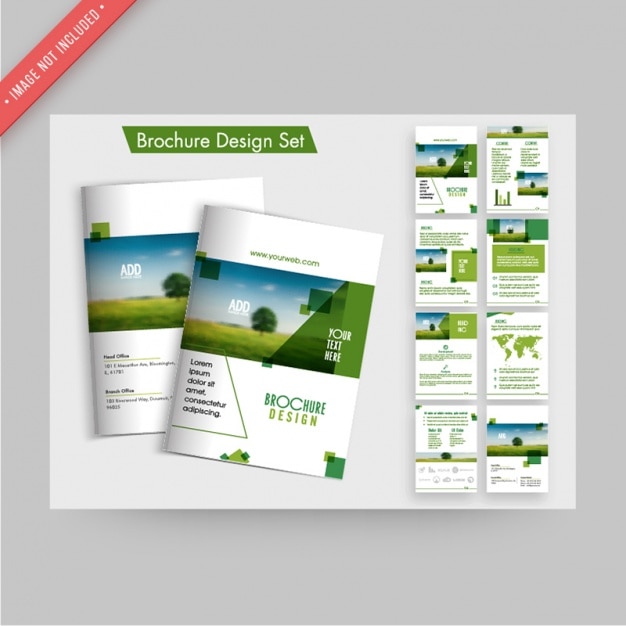 Vector brochure design set