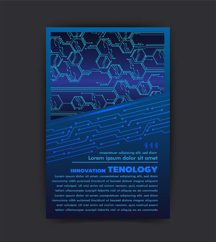 Vector brochure design template vector abstract cover book blue portfolio minimal presentation poster