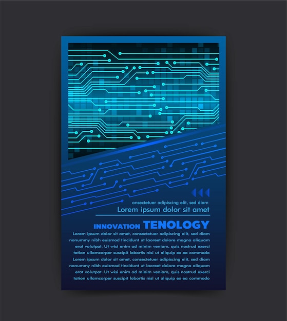 Вектор шаблона брошюры Абстрактная обложка книги синий портфель минимальный презентационный плакат