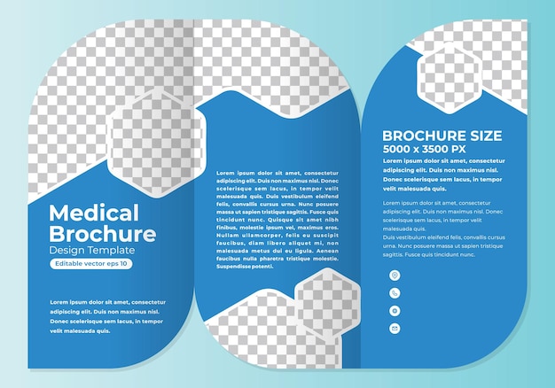 의료 비즈니스에 가장 적합한 브로셔 디자인 서식 파일 벡터