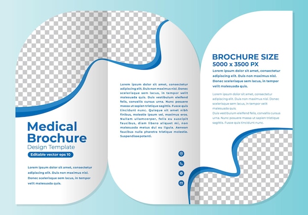 Brochure design template vector best for medical business